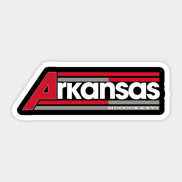 Arkansas Classic Bold Stripes Sticker by rt-shirts